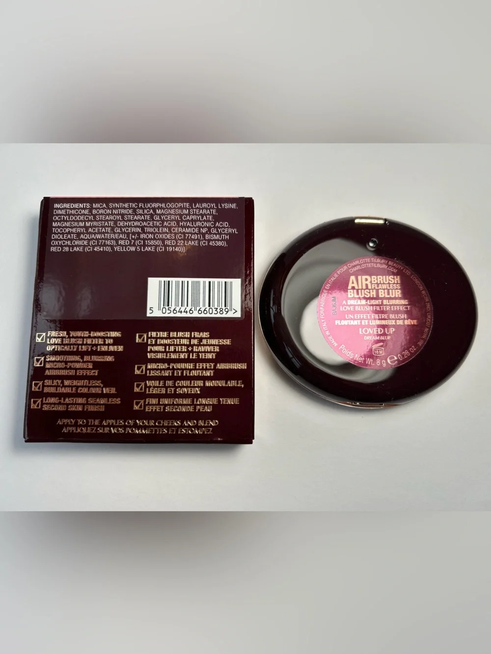 NWT🌷Charlotte Tilbury’s Airbrush Flawless Blush Blur in “Loved Up”